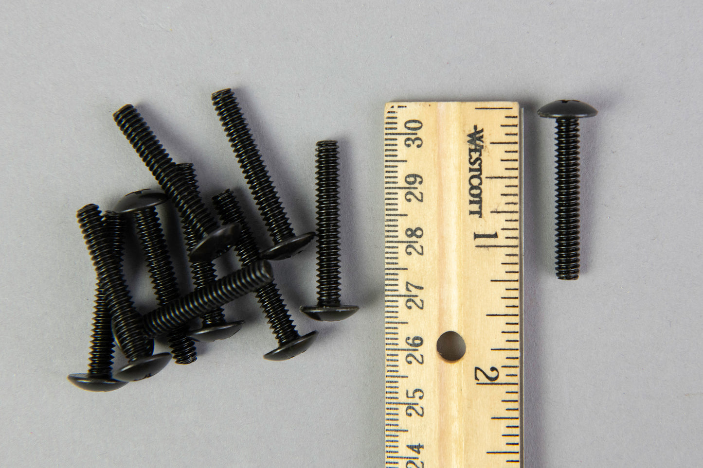 Machine Screw, #10-24 x 1-1/4 in., Coarse Thread, Phillips Pan Head, Black Oxide