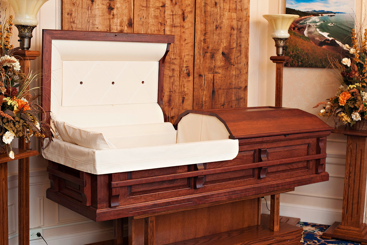 Casket Shell, Craftsman Raised Panel, Solid Wood