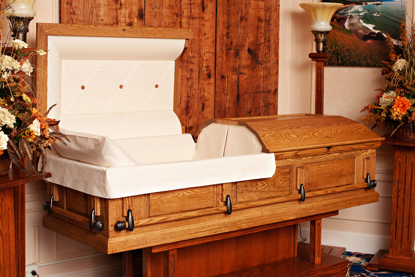 Casket Shell, Craftsman Raised Panel, Solid Wood