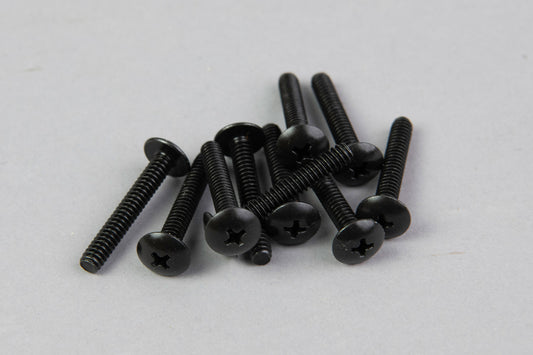 Machine Screw, #10-24 x 1-1/4 in., Coarse Thread, Phillips Pan Head, Black Oxide
