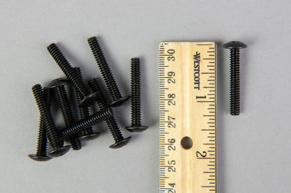 Machine Screw, #10-24 x 1-1/4 in., Coarse Thread, Phillips Pan Head, Black Oxide