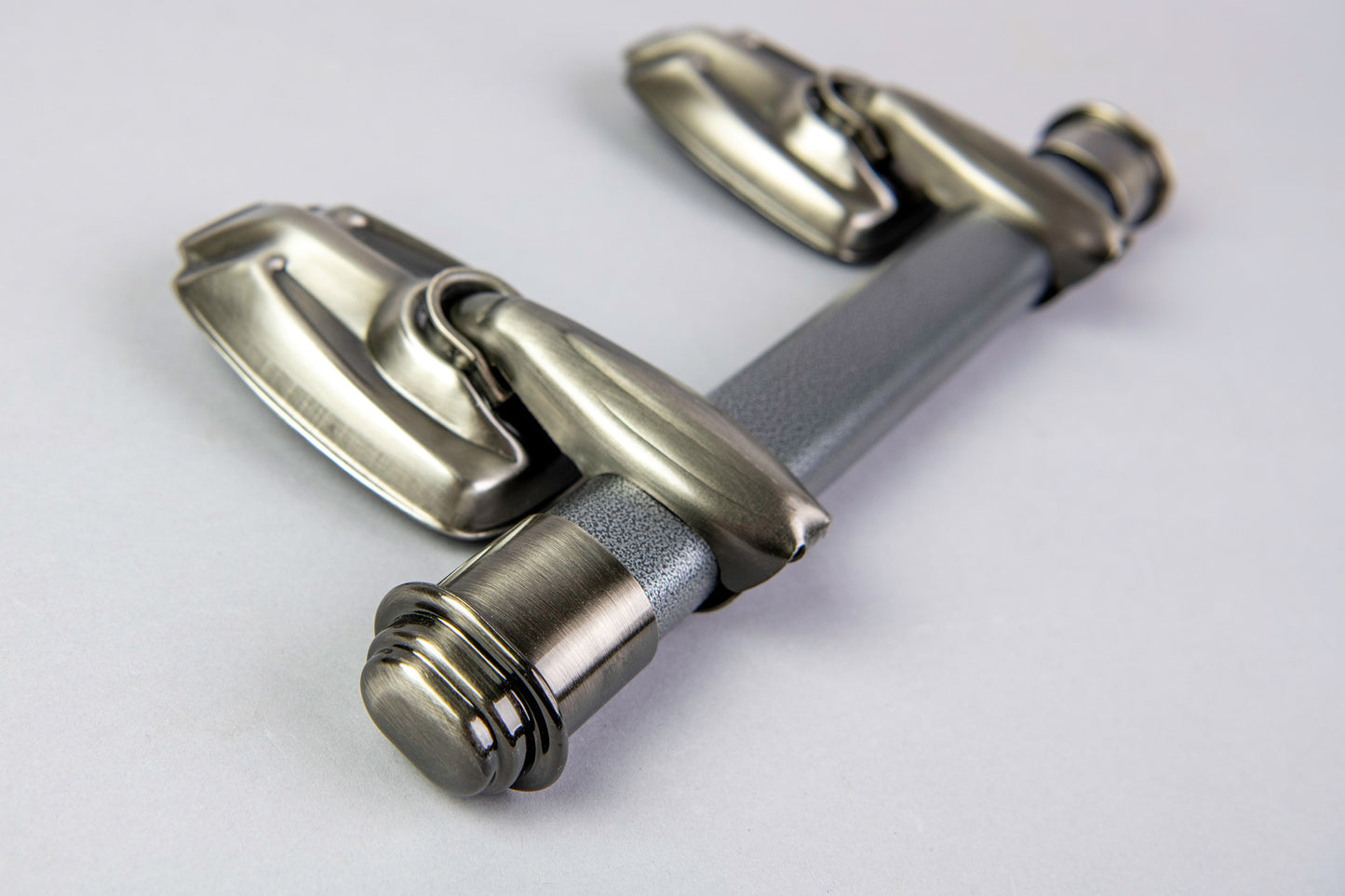 Complete Steel Handle Set in Antique Nickel - Pre-Assembled!