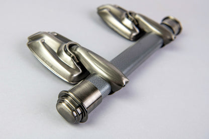 Complete Steel Handle Set in Antique Nickel - Pre-Assembled!