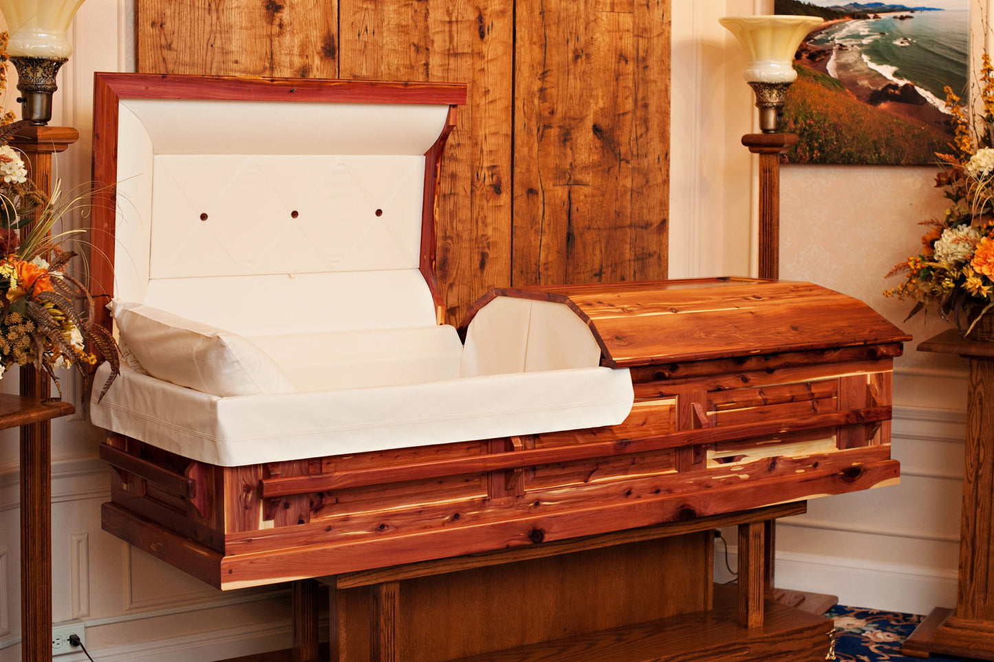 Casket Shell, Craftsman Raised Panel, Solid Wood