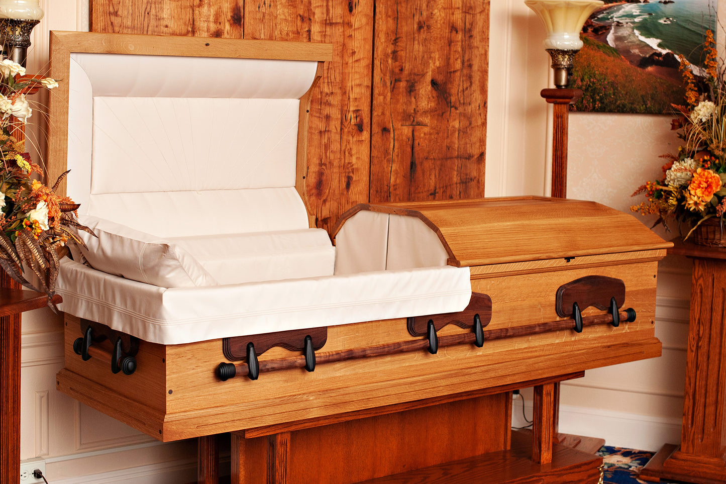 Casket Shell, Craftsman Raised Panel, Solid Wood