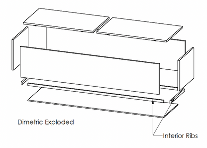 Casket Drawings, Plain Pine Box