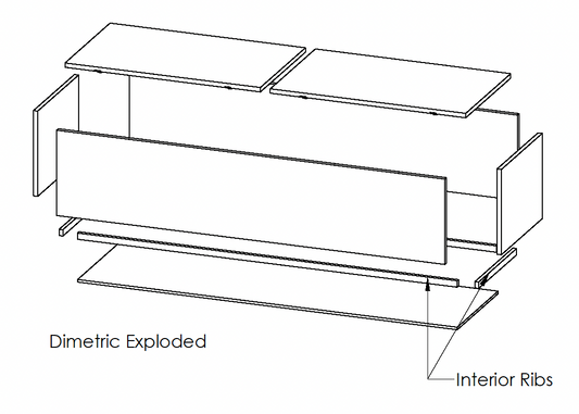 Casket Drawings, Plain Pine Box