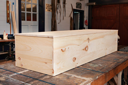 Casket Drawings, Plain Pine Box