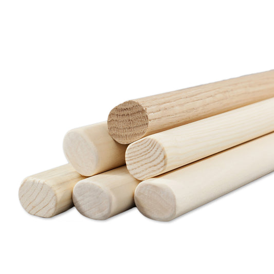 Casket Handles, Wooden, Oval 1x1-1/4