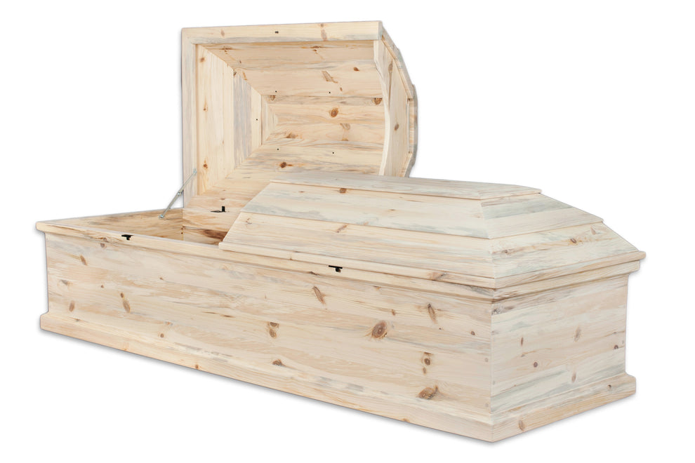 Casket Shell, American Heritage, Solid Pine – Casket Builder Supply
