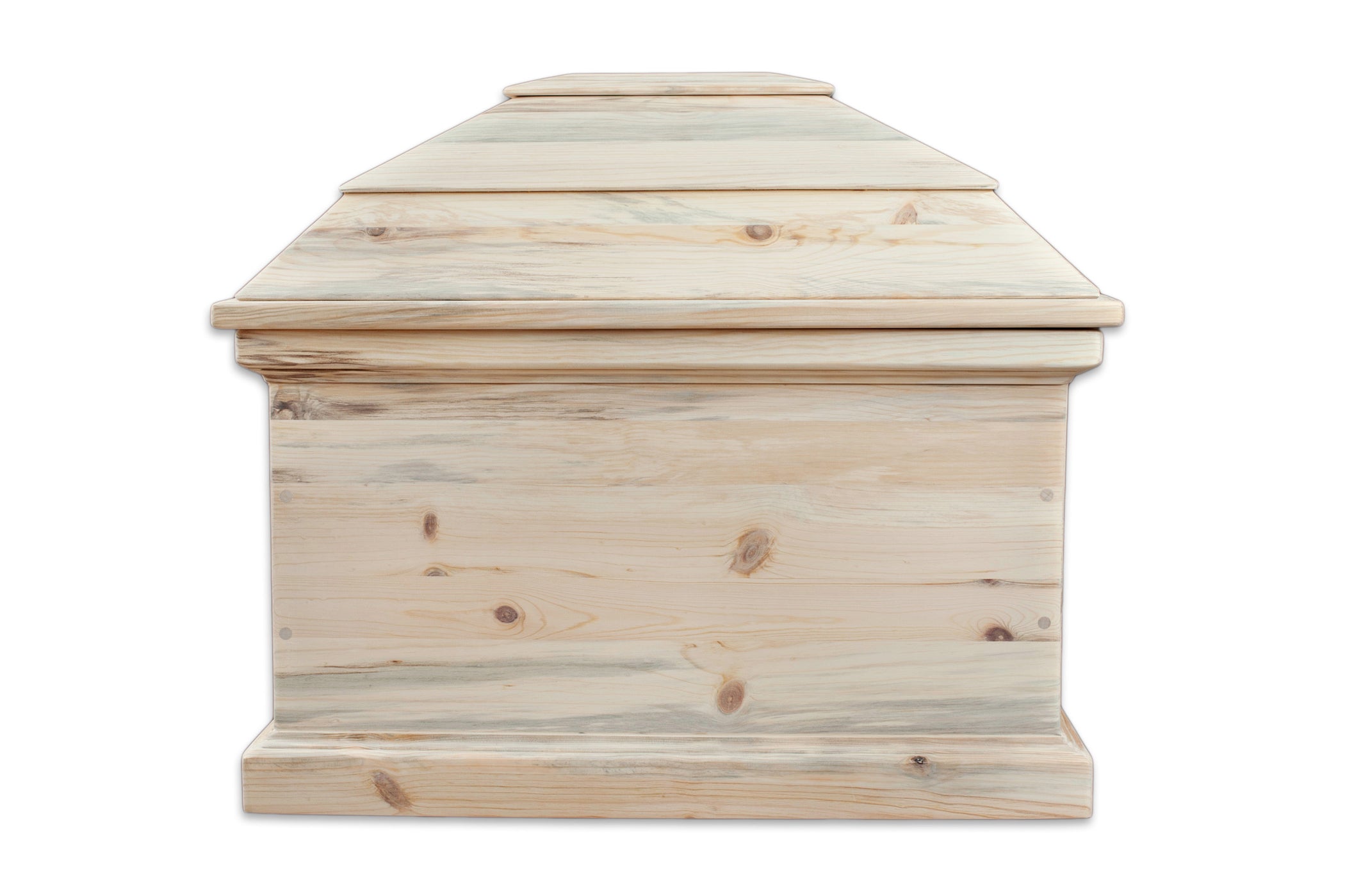 Casket Shell, Unfinished Pine, Solid Wood – Casket Builder Supply
