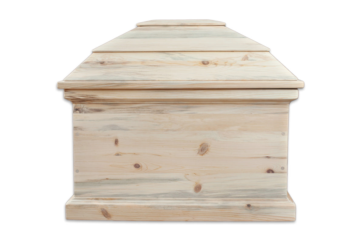 Casket Shell, American Heritage, Solid Pine – Casket Builder Supply